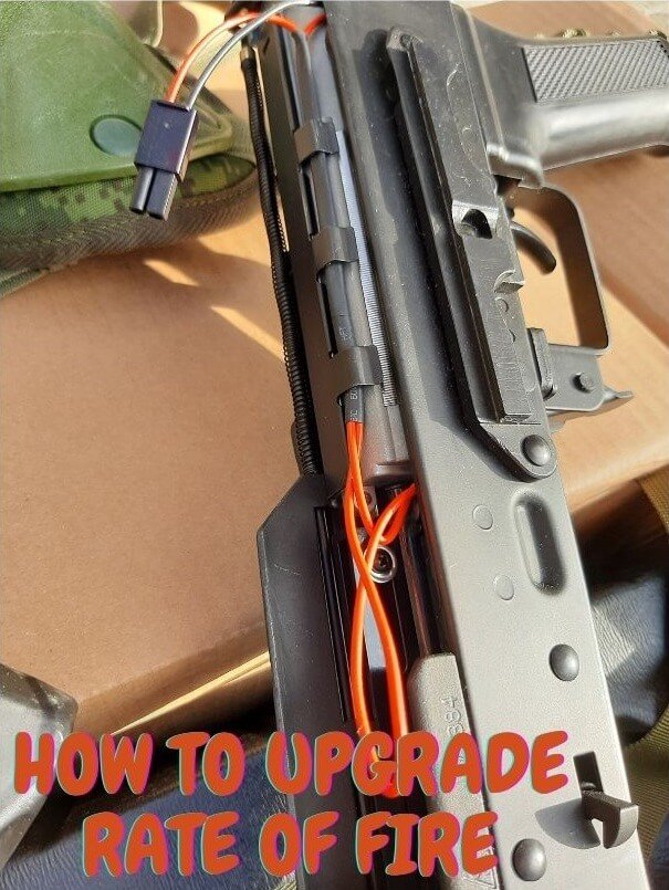Upgrades for increased rate of fire on airsoft gun